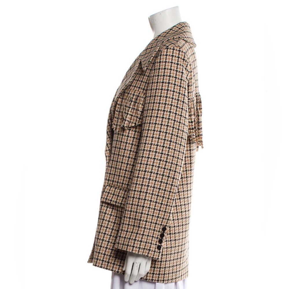 The Kooples Patterned Formal Wool Jacket With Fringing - Picture 5 of 14